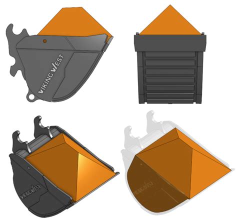 typical excavator bucket sizes